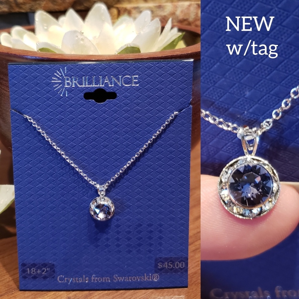 SALE..2 left! NEW Swarovski necklace, VIOLET stone